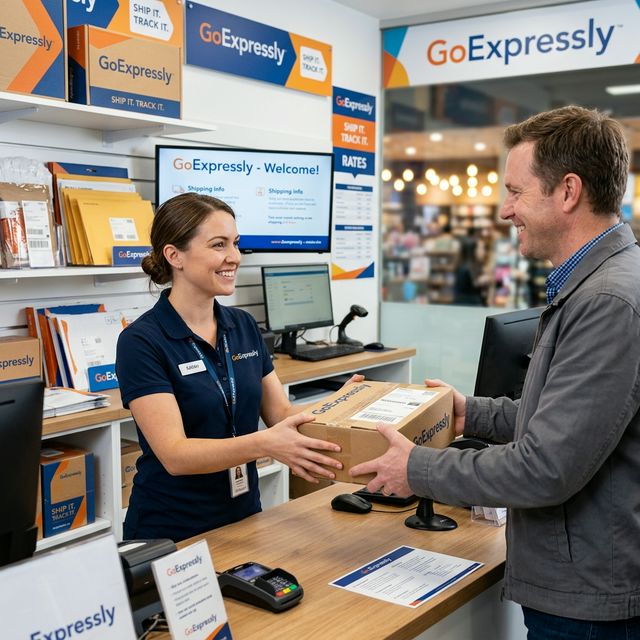 Drop off package at GoExpressly retail store